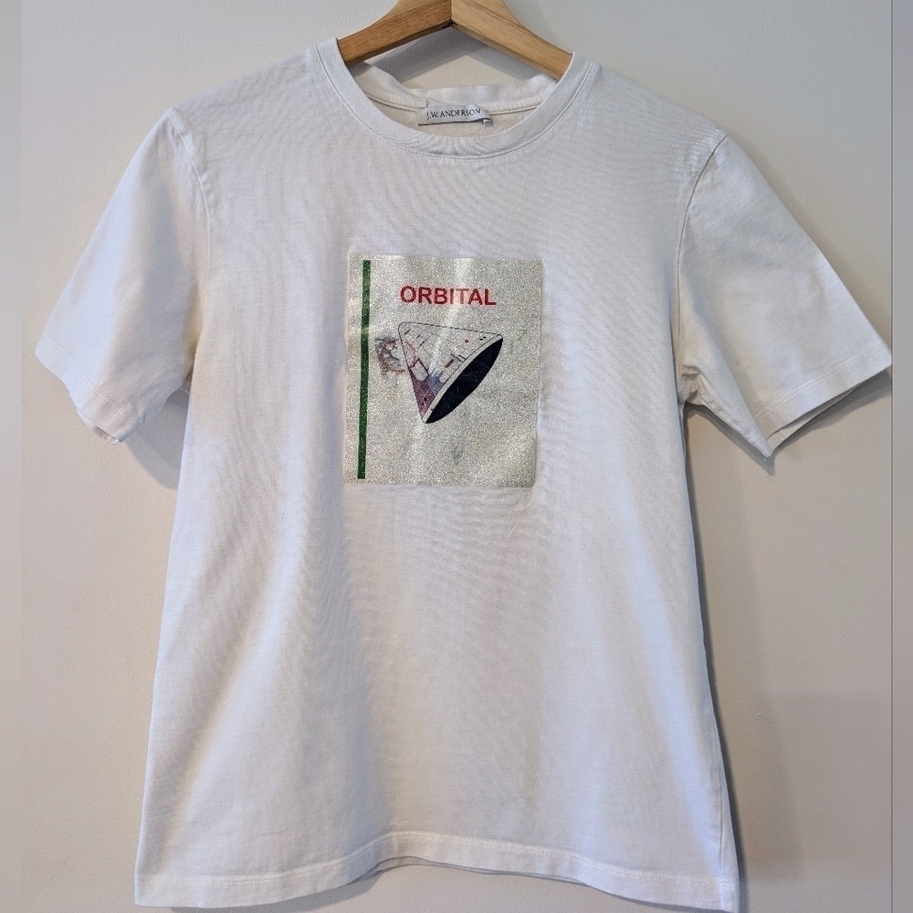 JW Anderson Orbital Logo Tee White XS 100% Cotton Unisex Quiet Luxury Portugal